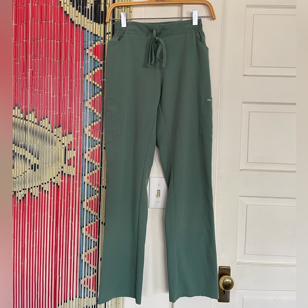 Casual Green Women's Scrub Pants